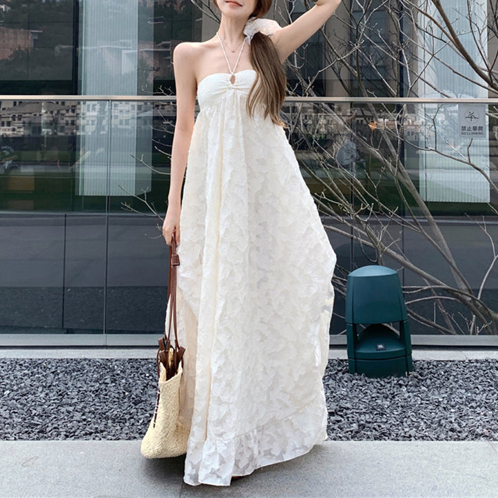 Backless Halter Vacation Dress