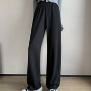 Wide-leg pants high waist straight cashmere trousers