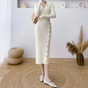 Bodycon Over-The-Knee Hip-Covering Knitted Dress