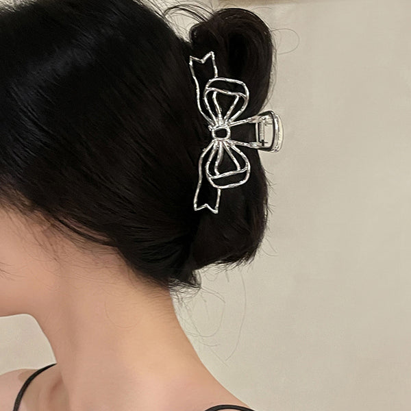 Bow Knot Large Metal Hair Accessories Shark Clip
