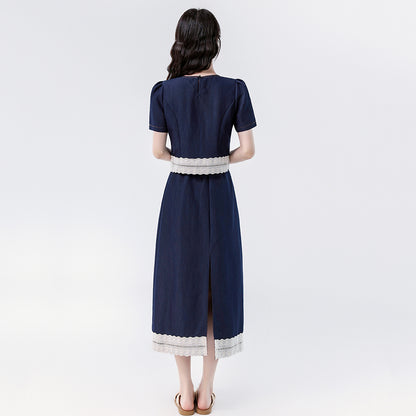 Tencel Lightweight Denim Suit Skirt