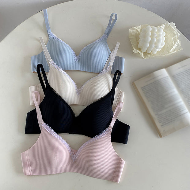 Underwear small chest push up no rims bra