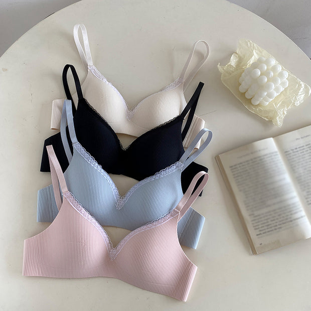 Underwear small chest push up no rims bra