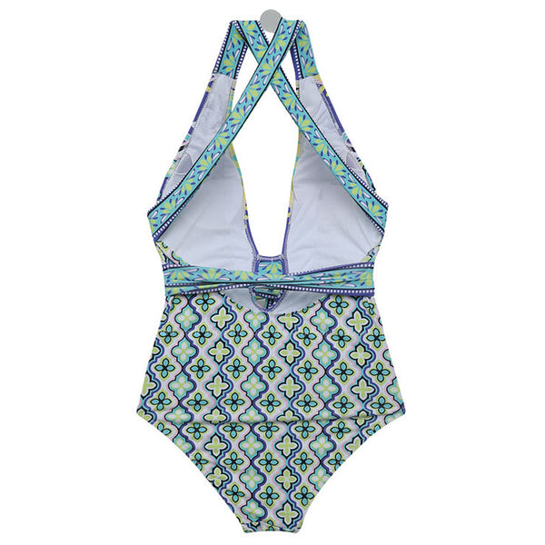 Swimsuit One-Piece Triangle Deep V Beach Swimwear