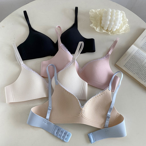 Underwear small chest push up no rims bra