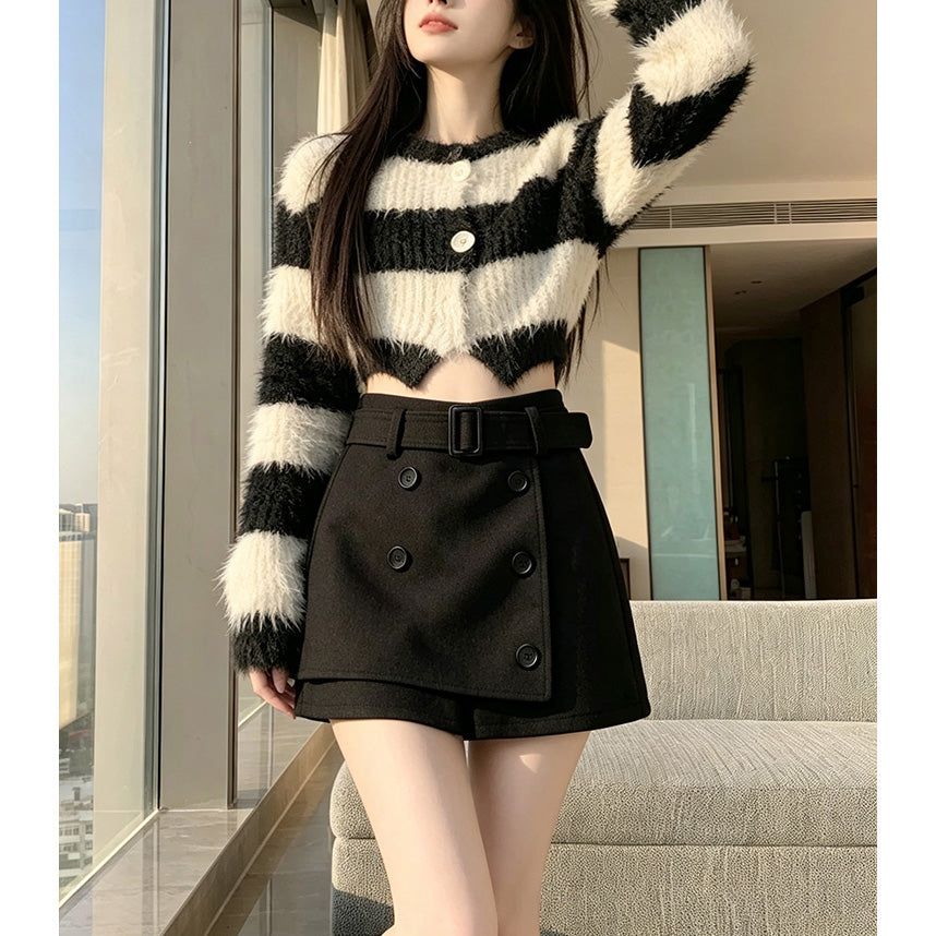 Retro High-Waisted Slimming Casual Skort