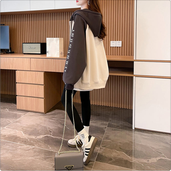 Imitation Cotton And Milk Silk Loose Casual Hooded Jacket