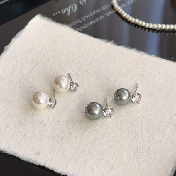 Pearl Stud Earrings Simple Temperament Ear Jewelry