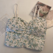Sunscreen chiffon shirt shawl oat floral cami top