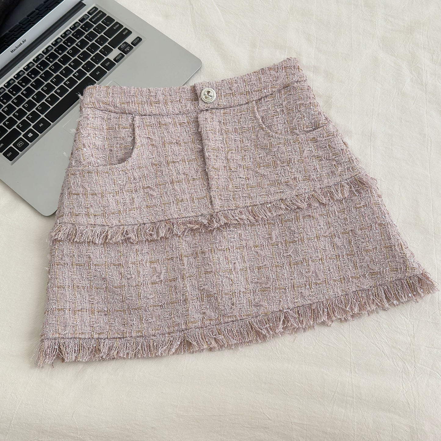 Purple Embroidered Fashionable Two-Piece Suit