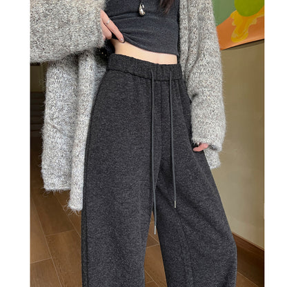 Lazy Style Thickened And Fleece-Lined Casual Pants