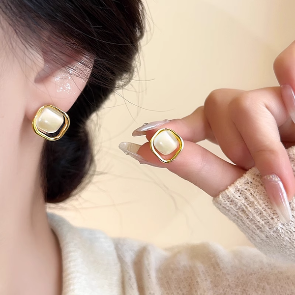 Square Cat Eye Accessories Retro Exquisite Earrings