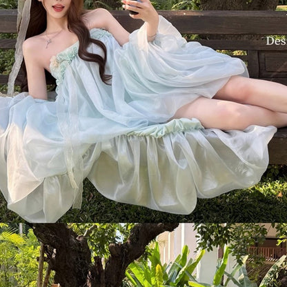 Sexy Bud Embroidered Dress