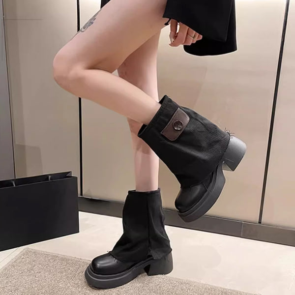 Thick-Soled Martin Tube Small Short Boots