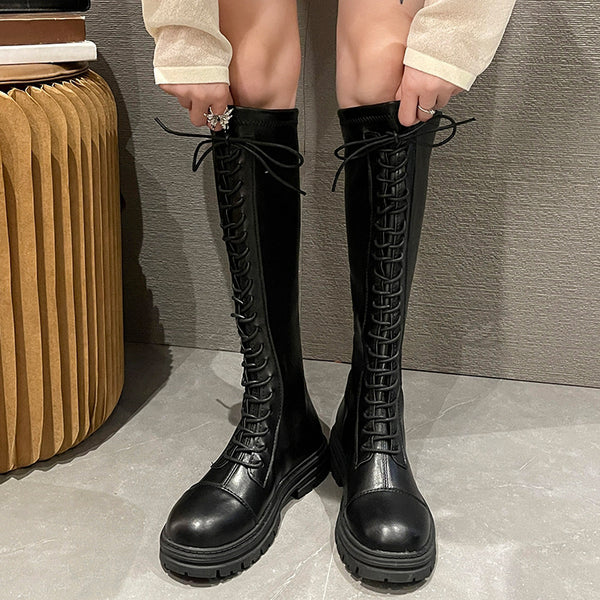 New Style Thick-Soled Elastic High Knight Boots