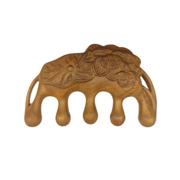 Thickened Natural Wood Head Massage Comb
