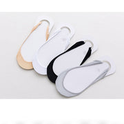Invisible exposed heel pad ice silk crew socks