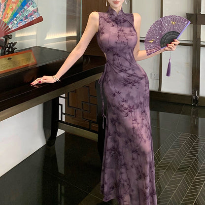 New Chinese Style Bamboo Improved Cheongsam Dress