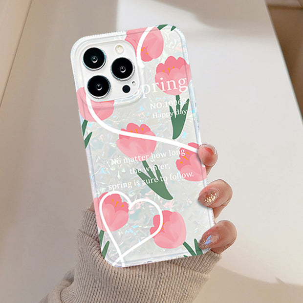 Colorful fantasy shell pattern iphone case