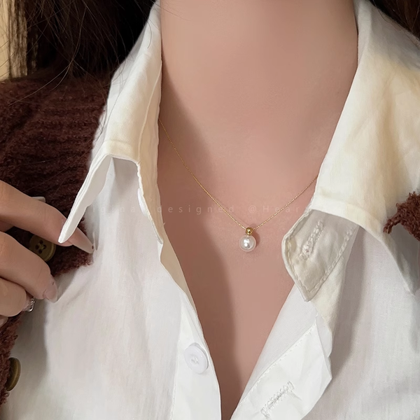 Single Pearl Necklace Exquisite Clavicle Sweater Chain