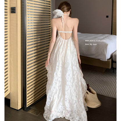 Backless Halter Vacation Dress