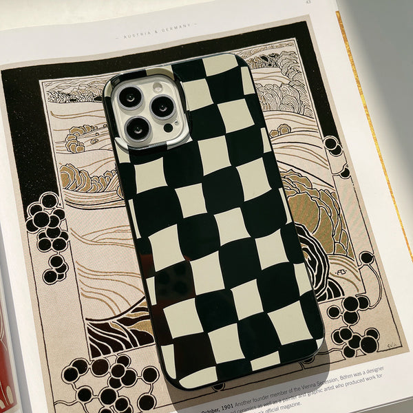 Twisted Checkerboard Silicone Iphone Case
