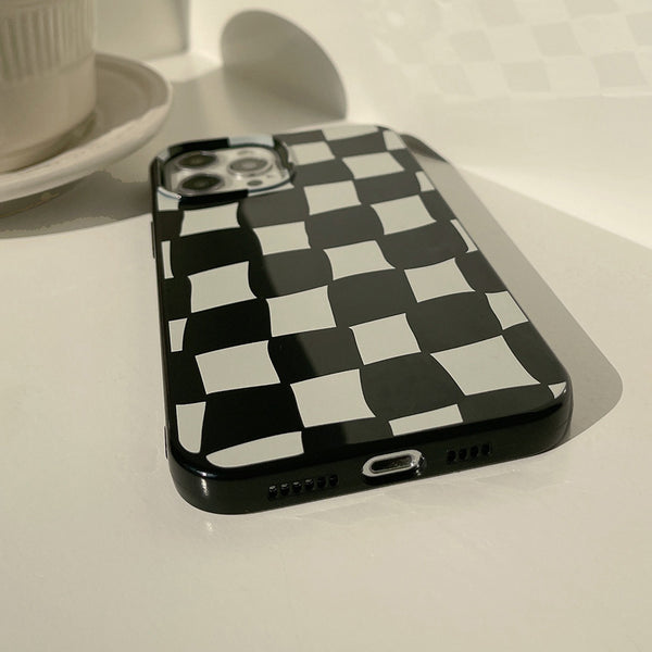 Twisted Checkerboard Silicone Iphone Case