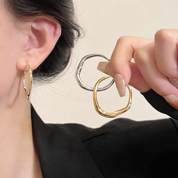 Irregular Circle Geometric Personality Versatile Earrings