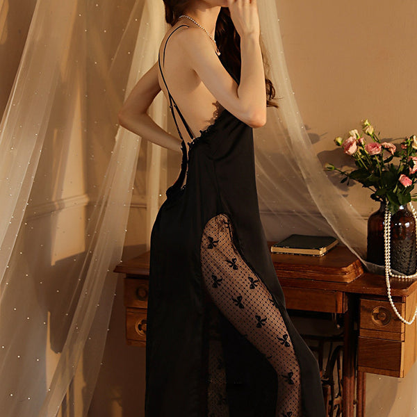 Satin Silk Lace Sexy Nightdress Nightgown
