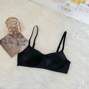 Fixed strap no steel ring thin push up lingerie bra