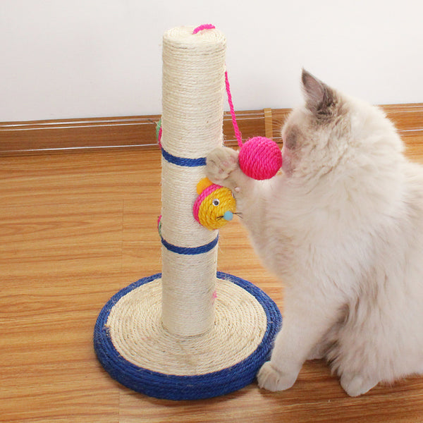 Cat Claws Grinding Teeth To Amuse Cat Toy Pillar