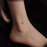 Simple and personalized metal bead anklet