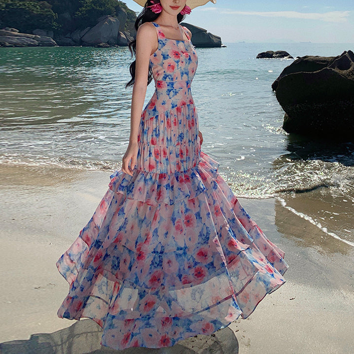 French-Style Floral Cake Dress