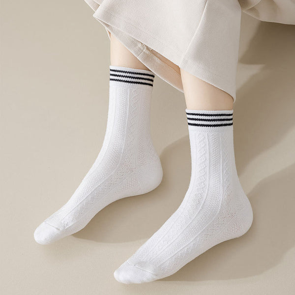 Wool Striped Wavy Warm Socks