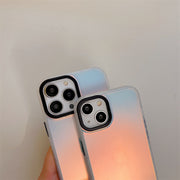 Laser gradient silicone iphone case