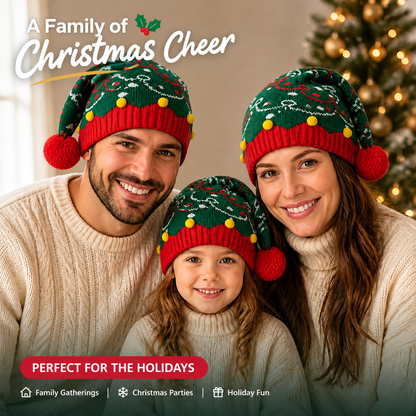 Knitted Santa Claus Hats for Adults and Children
