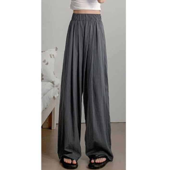 Ice Silk Wide Leg High Waist Cotton Linen Pants DRESSVY
