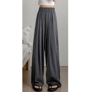 Ice silk wide leg high waist cotton linen pants
