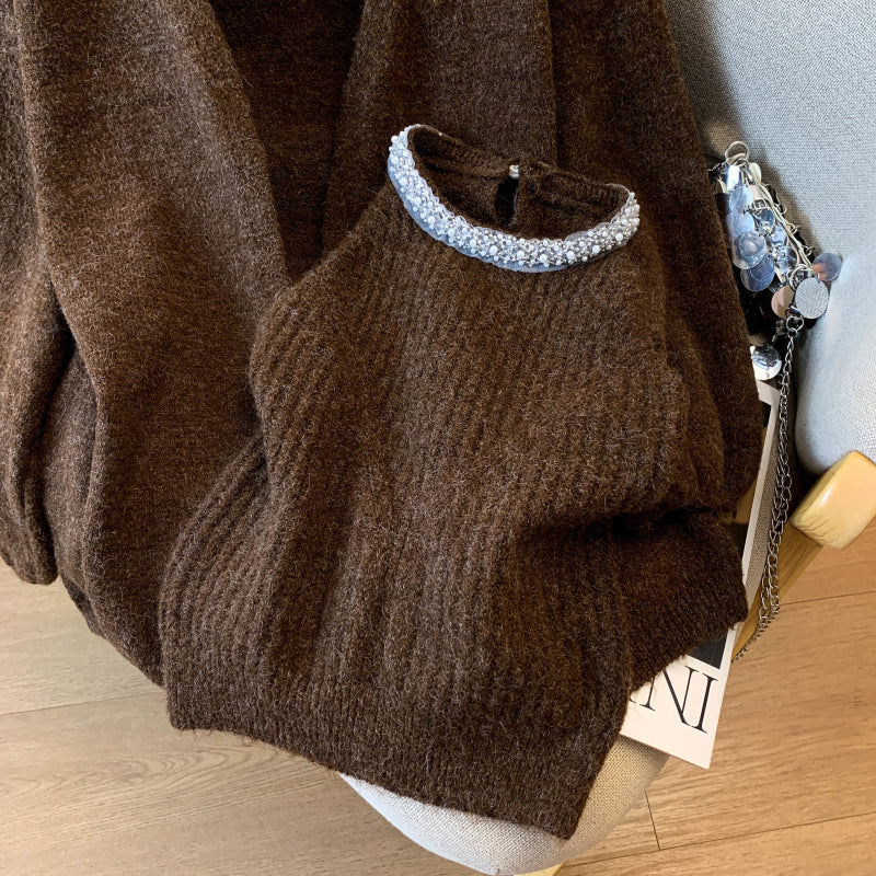 Stylish Camisole Knit Sweater Two-Piece Set