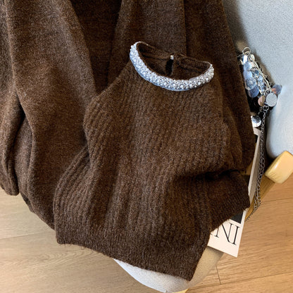 Stylish Camisole Knit Sweater Two-Piece Set