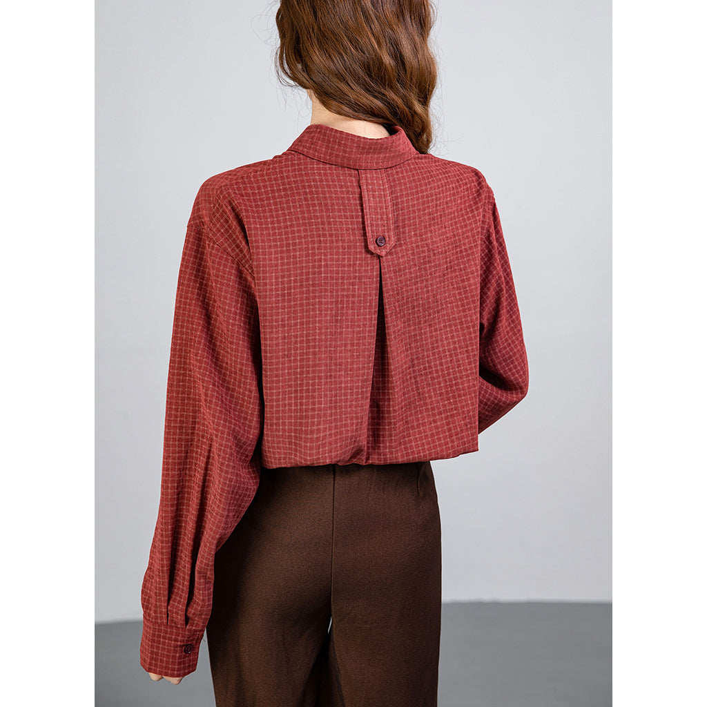 Retro Long-Sleeved Plaid Shirt