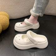 Bowknot slippers thick-soled hole shoes non-slip sandals