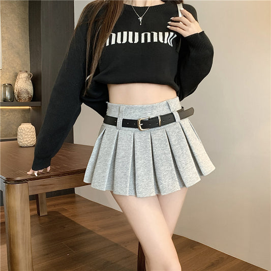 Stylish High-Waisted Pleated Skirt
