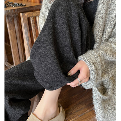 Lazy Style Thickened And Fleece-Lined Casual Pants