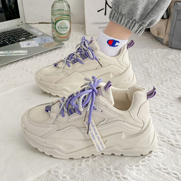 Mesh breathable platform platform sports shoes
