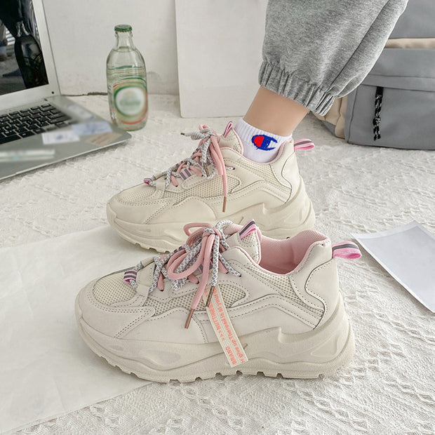 Mesh breathable platform platform sports shoes