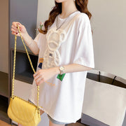Cotton short-sleeved t-shirt versatile top