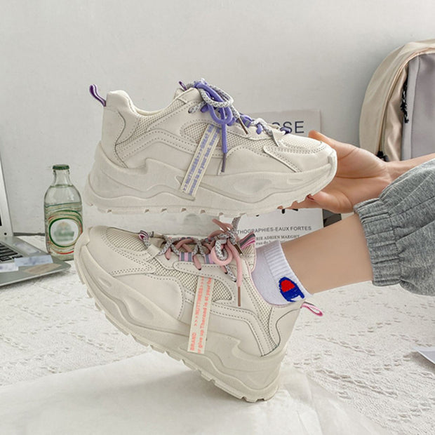 Mesh breathable platform platform sports shoes