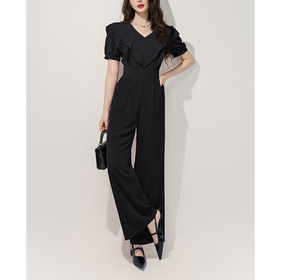 French Minimalist Fitted Jumpsuit