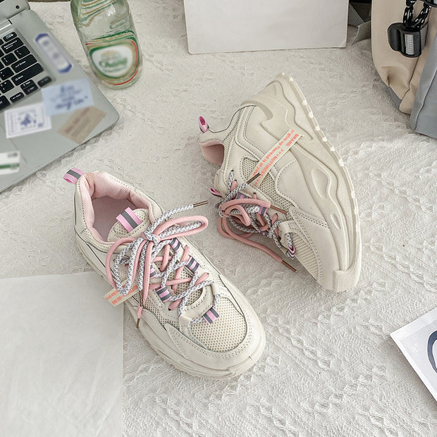 Mesh breathable platform platform sports shoes